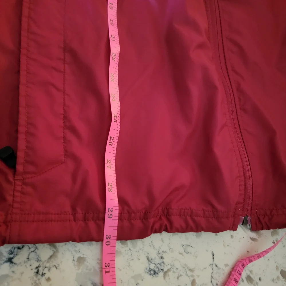 L.L. Bean‎ Men's Windbreaker Jacket Full Zip Hooded Bordeaux Nylon Gorpcore